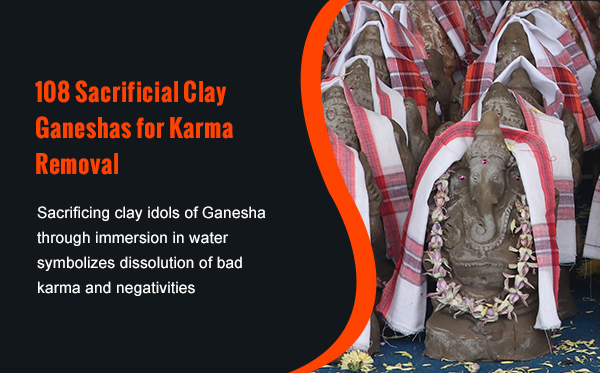 108 Sacrificial Clay Ganeshas